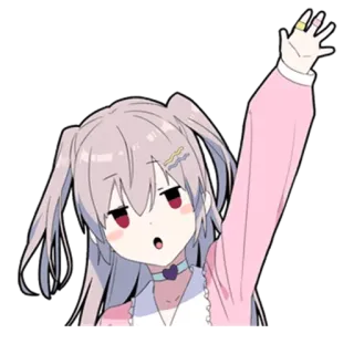 🫡 garota anime, personagem, ilustração, desenho animado, kawaii, fofo telegram sticker