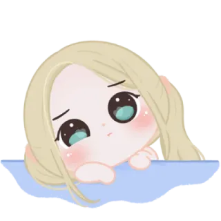 🍬 dibujo animado, chica, triste, lindo, emoji, kawaii telegram sticker