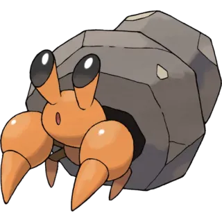 🐉 Dwebble pokemon, dwebble, crab, rock, shell telegram sticker