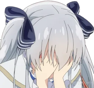 😭 Anime, Mädchen, Weinend, Traurig, Tränen telegram sticker