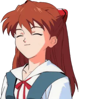 ☺️ Asuka Langley Soryu Neon Genesis Evangelion anime, Asuka, Evangelion, character, red hair telegram sticker
