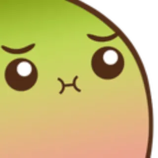 🤢 милый, авокадо, грустный, эмодзи telegram sticker