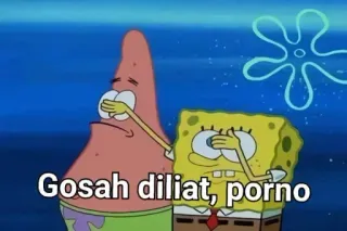 😭 Spongebob Gosah diliat, porno desenho animado, Spongebob, Patrick, olhos whatsapp sticker