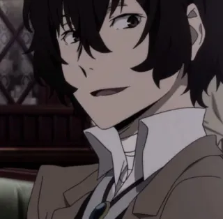 🥂 Osamu Dazai Bungo Stray Dogs Anime, Dazai, Bungo Stray Dogs, Charakter, Porträt whatsapp sticker