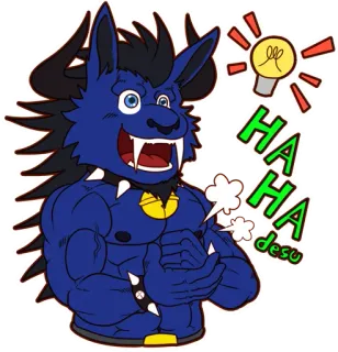 💡 HAHA
HAHA
desu Furry, Cartoon, Monster, Idee, Gloeilamp telegram sticker