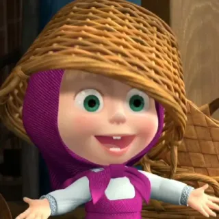 😄 Masha Masha and the Bear Мультфильм, Дети, Анимация, Маша и Медведь, Маша telegram sticker