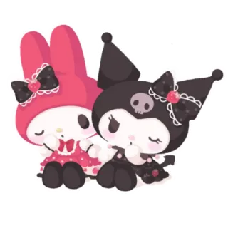 🥺 My Melody, Kuromi sanrio, mignon, kawaii, personnages, dessins animés, animaux telegram sticker