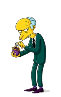 😊 Mr. Burns The Simpsons cartoon, animation, rich, greedy, money, character whatsapp sticker