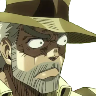 😳 Joseph Joestar JoJo's Bizarre Adventure Anime, Manga, Expression, Choqué, Personnage, Jojo, Joseph Joestar whatsapp sticker
