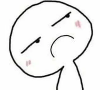 🌚 만화, 미니멀, 캐릭터, 화난, 이모티콘 telegram sticker