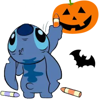 🐨 Stitch Stitch, Halloween, pumpkin, candy corn telegram sticker