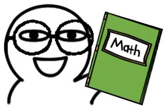 📘 Math matematika, buku, kacamata, pendidikan, pembelajaran, sekolah telegram sticker