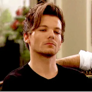 😐 Louis Tomlinson músico, cantor, celebridade, One Direction, retrato telegram sticker