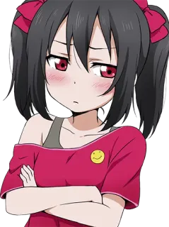 🙁 Nico Yazawa Love Live! anime, girl, idol, angry, cute telegram sticker