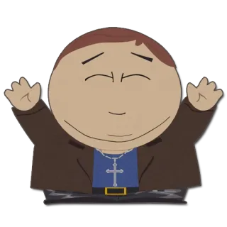 😇 Eric Cartman South Park 卡通, 角色, 南方公园, 宗教 telegram sticker