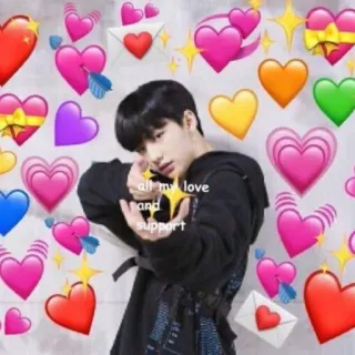 🍕 all my love and support 愛, 応援, ハート, KPOP, 人 whatsapp sticker