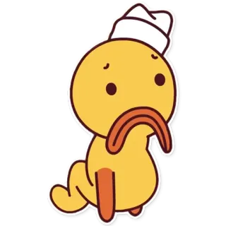 ☹️ Мультик, Утка, Грустный, Милый telegram sticker