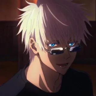 🌕 Gojo Satoru Jujutsu Kaisen Аниме, Манга, Персонаж, Белые волосы, Голубые глаза, Jujutsu Kaisen, Годжо Сатору whatsapp sticker