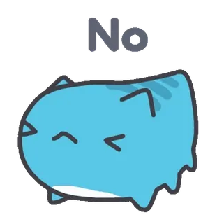 🙅‍♂️ No Katze, niedlich, nein, Tier whatsapp sticker