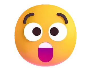 😲 อิโมจิ, ตกใจ, สีหน้า, สีเหลือง, หน้า telegram sticker
