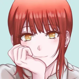 🍷 Makima Chainsaw Man Аниме, Манга, Человек-бензопила, Макима, рыжие волосы, персонаж, женский telegram sticker