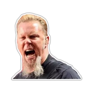😠 James Hetfield James Hetfield, Metallica, Musique, Rock, Metal telegram sticker