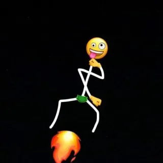 😭 эмодзи, человечек, огонь, смешной, мультфильм, шутка, мем telegram sticker
