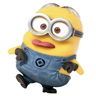 😛 Minion Despicable Me minion, cartoon, animated, character, yellow, goggles, despicable me telegram sticker