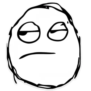 😐 มีม, Rage Face, มีมอินเทอร์เน็ต, ขำขัน, สีหน้า telegram sticker