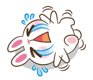 😭 мультфильм, кролик, грусть, плачущий, анимированный whatsapp sticker