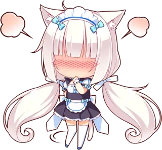 😳 Vanilla Nekopara アニメ, 猫耳娘, 可愛い, ネコぱら, バニラ telegram sticker