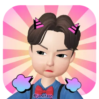 👿 @jonafzan Dibujos animados, 3D, Avatar, Zepeto telegram sticker