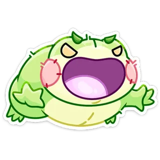 😡 sapo, monstro, desenho animado, engraçado, bravo, fofo, verde telegram sticker