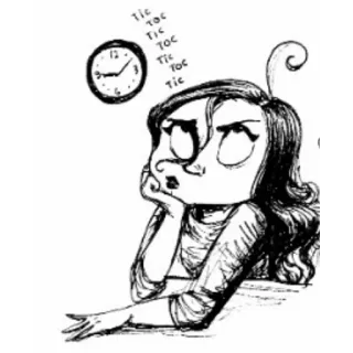 🤔 TIC TOC
TIC
TOC
TIC
TOC
TIC warten, langeweile, uhr, zeit, geduld, frau, illustration telegram sticker