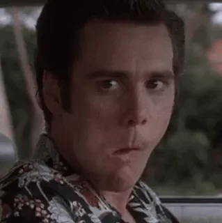 🌧 Ace Ventura Ace Ventura: Pet Detective 에이스 벤츄라, 짐 캐리, 웃긴, 애완동물 탐정, 코미디, 영화 telegram sticker