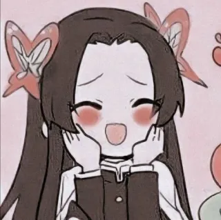 🌸 anime, imut, stiker, gadis, kartun, senang whatsapp sticker