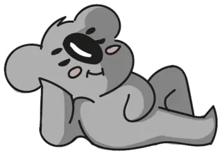 😏 koala, animal, mignon, dessin animé, mammifère, détendu whatsapp sticker