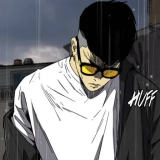 🇨🇼 HUFF Anime, Manga, Disegno, Uomo, Illustrazione whatsapp sticker