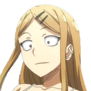 😳 Аниме девушка, Мультфильм, Блондинка, Женщина, Портрет, Анимация telegram sticker