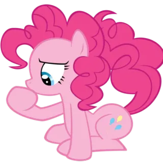 😔 Pinkie Pie My Little Pony Пинки Пай, My Little Pony, Пони, Мультфильм, Стикер telegram sticker