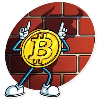 😈 bitcoin, criptovaluta, moneta, cartone animato telegram sticker