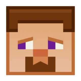 😞 Steve Minecraft Minecraft, Steve, video game, pixel art, gaming telegram sticker