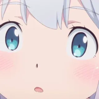 😯 anime, cute, manga, girl, face, eyes telegram sticker