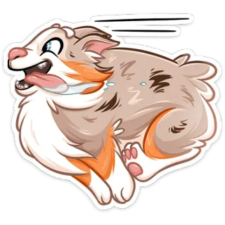 ⏺ собака, мультфильм, животное, смешной, милый, стикер, анимированный telegram sticker
