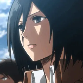 ❤️ Mikasa Ackerman Attack on Titan อนิเมะ, ตัวละคร, มิคาสะ, แอคเคอร์แมน, ผ่าพิภพไททัน whatsapp sticker