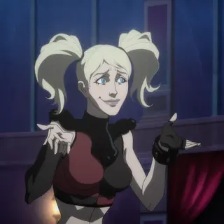 💉 Harley Quinn harley quinn, dc comics, cartone animato, cattivo, personaggio, donna, animato telegram sticker