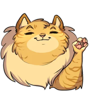 👌 Katze, winkend, Tier, süß, freundlich telegram sticker