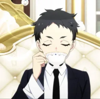 🙎‍♂️ Anime, Tee, Männlich, Charakter, Sitzend telegram sticker