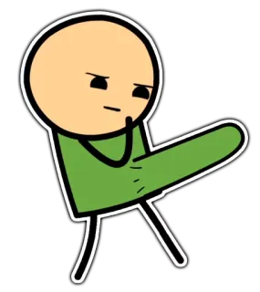 🤔 막대기 인간, 가운데 손가락, 모욕적, 제스처, 만화 whatsapp sticker
