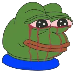 😭 Pepe the Frog pepe, frosch, weinend, traurig, meme whatsapp sticker